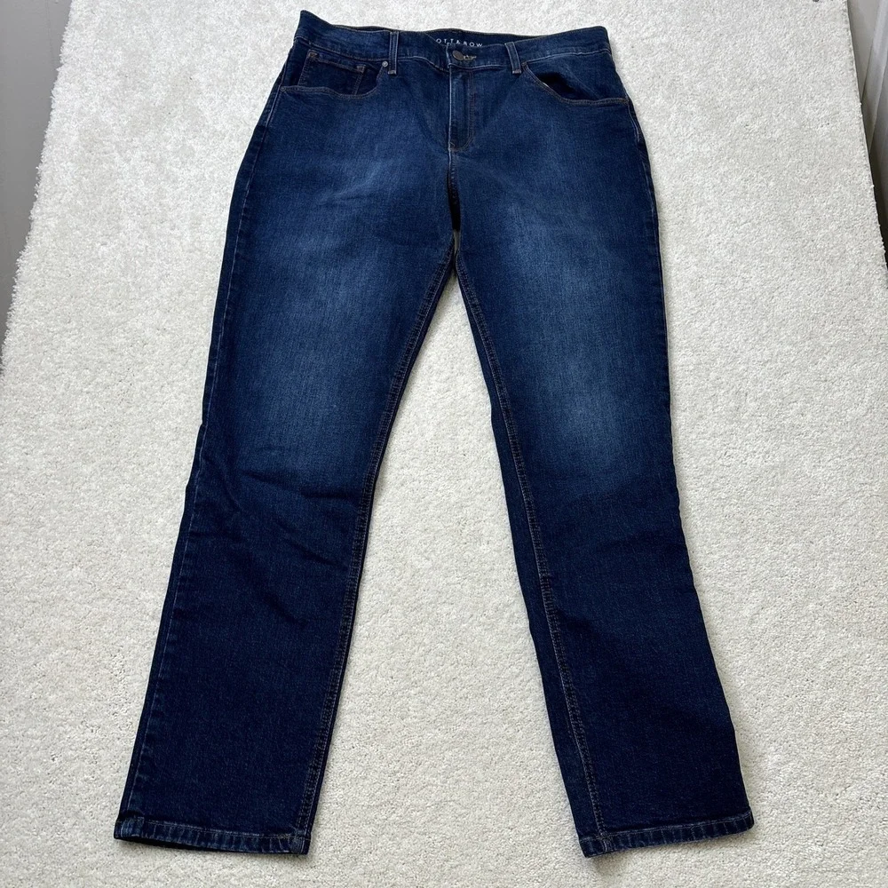 MOTT AND BOW Jeans Women's 32x30 Blue Boyfriend Denim Dark‎ Wash